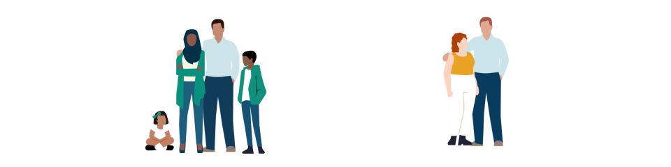 Cartoon of the diversity of immigrant families